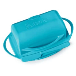 Aqua Butterie Flip-Top Butter Dish -Kitchen Supplies Sale Blue Plastic FlipTop Butter Dish With Knife BTRAQU1009 03