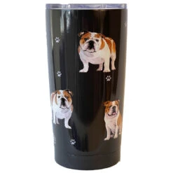 E&S Pets Bulldog Stainless Steel Tumbler, 20 Oz.