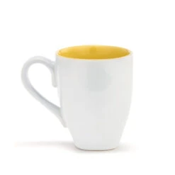 Kitchen Supplies Sale -Kitchen Supplies Sale BumblebeeFlowers on White Mug With Yellow Interior 1004610069 02