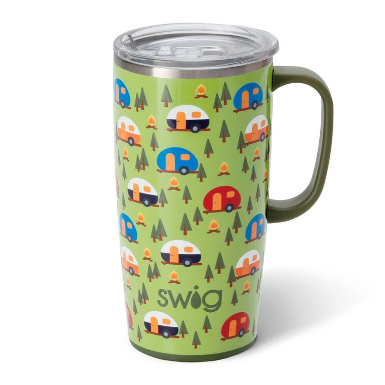 Swig Happy Camper Stainless Steel Travel Mug, 22 Oz. 1 Swig Happy Camper Stainless Steel Travel Mug, 22 Oz.