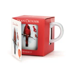 Cardinal And Holly Mug And Matching Card -Kitchen Supplies Sale Cardinal Mug on Holly Branch With Card 2020220253 03