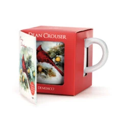 Cardinal On Snow Frosted Branch Mug And Matching Card -Kitchen Supplies Sale Cardinal on Frosted Branch Mug With Card 2020220252 03