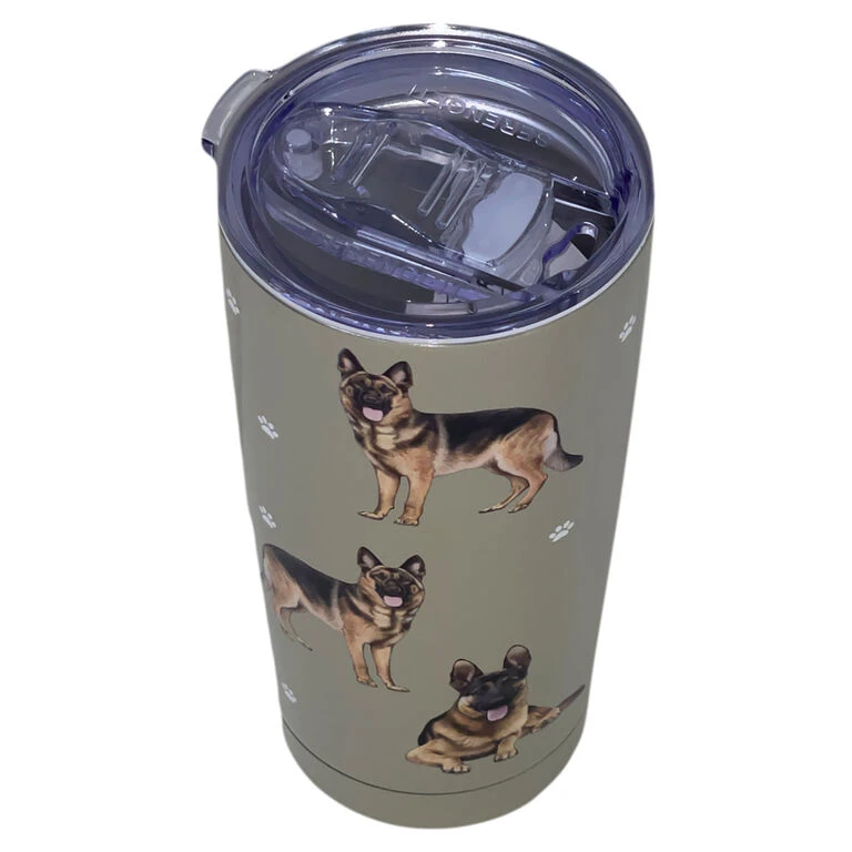 E&S Pets German Shepherd Stainless Steel Tumbler, 20 Oz. 2 E&S Pets German Shepherd Stainless Steel Tumbler, 20 Oz. - Image 2