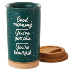 Hallmark Good Morning Ceramic Travel Mug, 12 Oz. -Kitchen Supplies Sale Good Morning Ceramic Travel Mug 1SNN1079 03