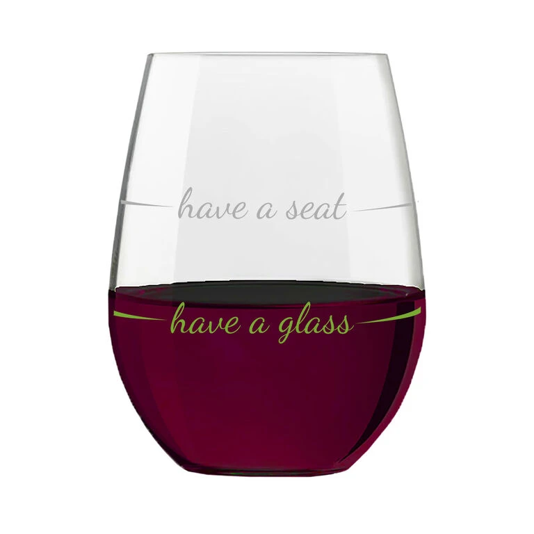Have A Glass Have A Seat Stemless Wine Glass, 16 Oz. 3 Have A Glass Have A Seat Stemless Wine Glass, 16 Oz. - Image 3
