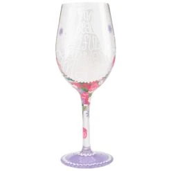 Lolita® Beautiful Bridesmaid Handpainted Wine Glass, 15 Oz.