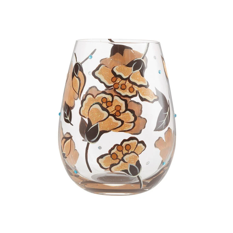 Enesco Lolita Jungle Beauty Handpainted Stemless Wine Glass, 20 Oz. 2 Enesco Lolita Jungle Beauty Handpainted Stemless Wine Glass, 20 Oz. - Image 2