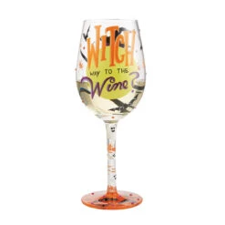 Enesco Lolita Witch Way To The Wine Glass, 15 Oz. -Kitchen Supplies Sale Lolita Witch Way to the Wine Halloween Wine Glass 6012494 03