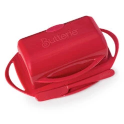 Red Butterie Flip-Top Butter Dish 6 Red Butterie Flip-Top Butter Dish -Kitchen Supplies Sale Red Plastic FlipTop Butter Dish With Knife BTRRED1003 03