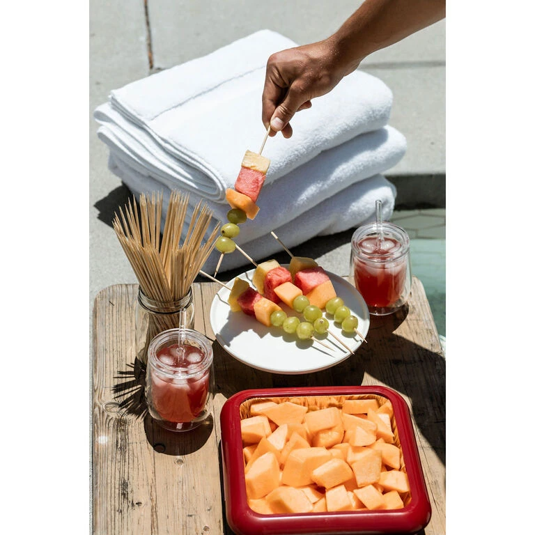 Red Fancy Panz Square Foil Pan Serving Tray 2 Red Fancy Panz Square Foil Pan Serving Tray - Image 2