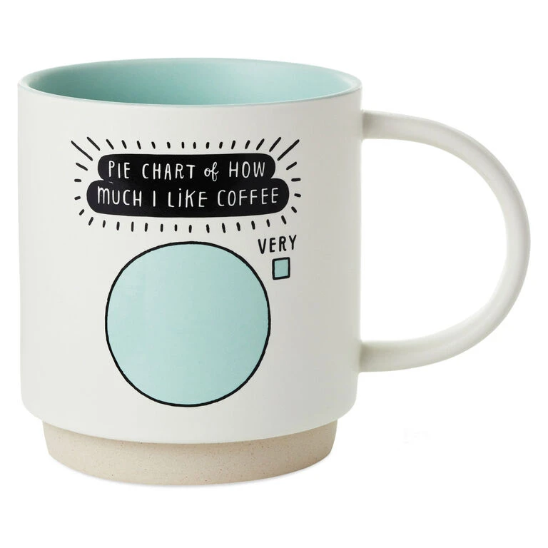 Hallmark Pie Chart Coffee Lover Funny Mug, 16 Oz. 1 Hallmark Pie Chart Coffee Lover Funny Mug, 16 Oz.