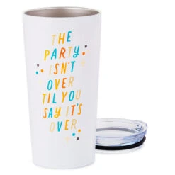 Hallmark The Party Isn't Over Stainless Steel Tumbler, 20 Oz. -Kitchen Supplies Sale The Party Isnt Over Travel Ceramic Mug 1BIR1264 03