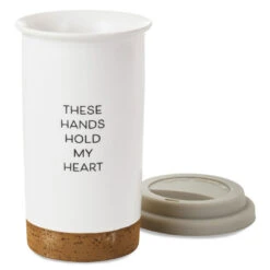 Hallmark These Hands Hold My Heart Ceramic Travel Mug, 12.5 Oz. 8 Hallmark These Hands Hold My Heart Ceramic Travel Mug, 12.5 Oz. -Kitchen Supplies Sale These Hands Hold My Heart Travel Mug With Paints 1BBY4852 04