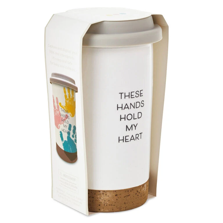 Hallmark These Hands Hold My Heart Ceramic Travel Mug, 12.5 Oz. 5 Hallmark These Hands Hold My Heart Ceramic Travel Mug, 12.5 Oz. - Image 5