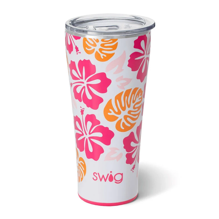 Swig Island Bloom Stainless Steel Tumbler, 32 Oz. 1 Swig Island Bloom Stainless Steel Tumbler, 32 Oz.