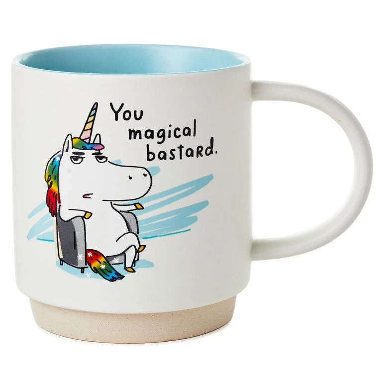 Hallmark Unicorn You Magical Bastard Funny Mug, 16 Oz. 1 Hallmark Unicorn You Magical Bastard Funny Mug, 16 Oz.