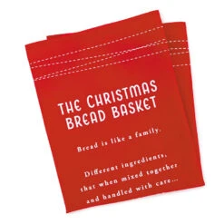 Demdaco Christmas Bread Basket And Tea Towel, Set Of 2 -Kitchen Supplies Sale White Ceramic Bread Basket and Red Tea Towel 2020210677 03