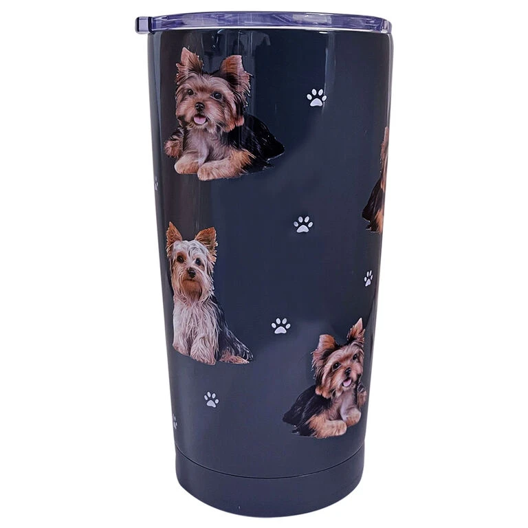 E&S Pets Yorkshire Terrier Stainless Steel Tumbler, 20 Oz. 1 E&S Pets Yorkshire Terrier Stainless Steel Tumbler, 20 Oz.